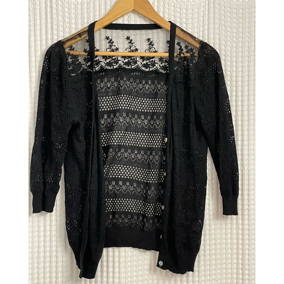 Black Lace Cardigan | Size Small/Medium - Picture 1 of 2